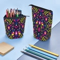 thumbnail image 4 of Kdxio Telescopic Pencil Bag Pen Holder Stationery Case,Stand-up Retractable Transformer Bag Organizer for Christmas Holiday(Colorful Mexican), 4 of 6