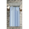 thumbnail image 3 of Ambesonne Nordic Quilted Bedspread Set 2 Pcs, Geometric Chevron Flower, Twin Size, Pale Blue and Blue, 3 of 3