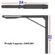thumbnail image 2 of Ultrawall Soportes para estantes plegables, resistentes, de 24 pulgadas, de acero ajustable y resistente, montado en la pared, soporte para estante plegable, carga máxima de 550 libras, 2 of 5