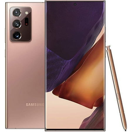 Factory Unloacked Samsung Galaxy Note 20 Ultra 5G N986U 128GB Open Box, Android Mobile Gaming Smartphone, Long-Lasting Battery, Excellent - Mystic Bronze
