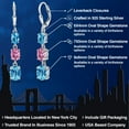 thumbnail image 2 of Gem Stone King 925 Sterling Silver Swiss Blue Topaz 3 Stone Dangle Earrings for Women (5.50 Cttw, Gemstone November Birthstone, Oval Checkerboard 8X6MM, 7X5MM and 6X4MM), 2 of 6