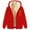 Red, variant on Womens Sherpa Lined Jacket Fashion Casual Fleece Drawstring Hooded Coat Winter Warm Long Sleeve Jackets Cute Heart Print Outerwear with Pockets