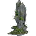 thumbnail image 5 of Artificial Gray Rock Peak with Plastic Plants, 14 Inch Tall Aquarium & Fish Tank Decoration Resin Ornament, Landscape Artificial Mountain View Stone Cave, 5 of 9