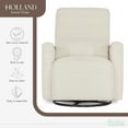 thumbnail image 2 of Evolur Holland Upholstered Swivel Glider | Rocker I Included Lumbar Pillow I Modern Design, Thunder, 2 of 13