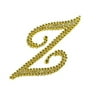Mardi Gras Spot Glitter Script Letter "Z" - Gold (Each)