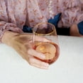 thumbnail image 6 of Twine Rose Wine Glasses with Gold Rim for Party Gifts, 18oz Set of 2, 6 of 8