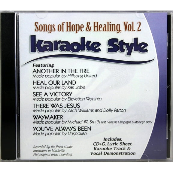 Songs Of Hope & Healing Volume 2 Karaoke Style NEW CD G Daywind 6 Songs