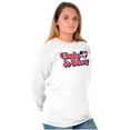 thumbnail image 3 of Chula and Sassy Cute Proud Dominicana Women's Long Sleeve T Shirt Brisco Brands S, 3 of 5