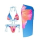 thumbnail image 4 of Trajes de Baño de Mujer con Pantalones Cortos Dos Piezas Impreso Conjunto Largo Torso Tanque Desmontable Sostén Acolchado para la Fiesta de la Piscina de la Playa, 4 of 5