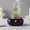 Black, variant on Simple European-style cloud resin incense burner - entrance decorative incense burner, with lid design, suitable for home, office, yoga and other places