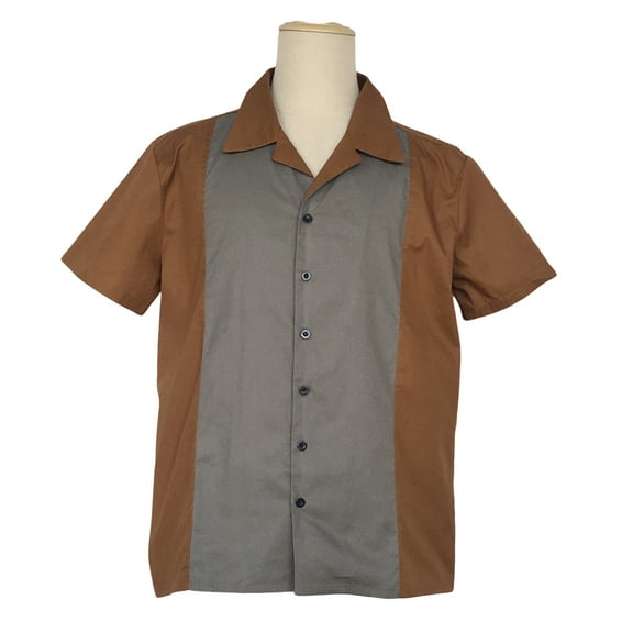 Mens Bowling Shirt Rockabilly Retro 50s Party