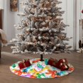 thumbnail image 4 of Fotbe Colorful Air Balloons Pattern Christmas Tree Skirt, Tree Skirts Plush Christmas Decorations, Christmas Tree Skirts Xmas Decorations Holiday Party Decor-48", 4 of 6