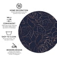 thumbnail image 4 of Bingfone Vintage Copper-Gold Gloss Outline Navy Dark Blue Leather Drinks Coasters With Set Of 6,Suitable For Home Kitchen,Coffee Cup Coasters Home Gift, 4 of 9