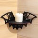 thumbnail image 3 of 2 estantes flotantes decorativos de Halloween, estante esquinero creativo con diseño de telaraña, portavelas de madera para pared, estilo rústico., 3 of 5