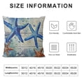 thumbnail image 5 of SHANXI Vintage Sea Pillow Covers Wood Grain Starfish Seahorse Hippocampus with Quotes Ocean Theme Cushion Cover Nautical &amp; Coastal Beach Home Decorations Pillowcases 22x22in, 5 of 5