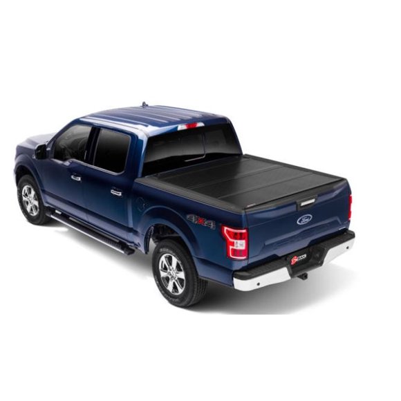 Fits 2022-2023 Ford Maverick BAK Industries Tonneau Cover 226324 BAKFlip G2; Hard Folding; 2 Folds/3 Panels; Lockable Using Tailgate Handle Lock; Black; Aluminum; Can Be Used With BAK Tool Box