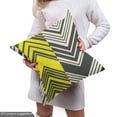 thumbnail image 4 of Ambesonne Yellow and White Fabric by the Yard Upholstery, Zigzag Pattern, 3 Yards, Yellow Cream Grey, 4 of 4