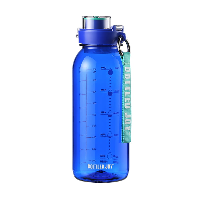 BOTTLED JOY 32oz Water Bottle BPA Free with Motivational Time Marker Reminder 