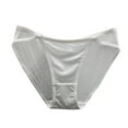 thumbnail image 4 of Krdevn Women's Low Waist Polka Dot Mesh Briefs Satin Front Underwear with Bow Design,XL, 4 of 4