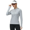 thumbnail image 3 of QPNGRP Women's Long Sleeve Shirts UPF 50+ Sun Protection SPF Rash Guard Hoodie Quick Dry Lightweight T-Shirt Swim Hiking Runing Fishing Tops, 3 of 7