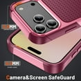 thumbnail image 2 of Allytechgroup Shockproof Case Designed for iPhone 17 Pro, Military Grade Drop Protection, Rugged PC + Soft TPU Full Body Protective [Anti-Fingerprint & Anti-Stain] Phone Cover Case, Rose, 2 of 7