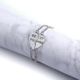 thumbnail image 3 of UDIYO 2Pcs Best Friends Heart Joint Pattern Bracelets Bangle Friendship Jewelry Gift, 3 of 7