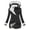Black##1, variant on jsaierl Women Winter Warm Plus Fleece Casual Fashion Style Zipper Cardigan Hooded Ladies Jacket