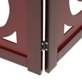 thumbnail image 5 of HOME DISTRICT Dog Gate Freestanding Pet Gate 4-Panel & 3 Panel Pet Gate for Dogs Folding Dog Gate Quadfold & Trifold Pet Gate for Small Dogs Decorative Pet Gate for Dogs Indoor, Mahogany Scroll 81x27", 5 of 7