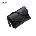 thumbnail image 3 of Qarigey Bolso de hombro para mujer, bandolera de Color sólido, bolso de almacenamiento, estuche de viaje, cierre de cremallera, bolsos de moda para Carteras Negro Pequeño Qarigey AP013844-04, 3 of 6