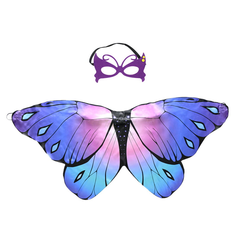 Kids Butterfly Wings Fairy Cape Halloween Costume