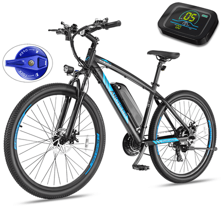 Ancheer Electric Bike, Electric Bike for Adults 27.5" Ebike, 500W Adult Electric Bicycles, 19.8MPH Electric Mountain Bike, 48V 10.4Ah Battery, Lockable Suspension Fork, Professional 21 Speed Gears