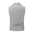thumbnail image 4 of Cloudstyle Men's Double-Breasted Slim Fit Vest, Notch Lapel Business Casual Sleeveless Jacket for Office Wear, 4 of 11