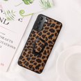 thumbnail image 3 of Case for Samsung Galaxy S21 FE (Not S21) with Kickstand,Luxury Leopard Print PU Leather Phone Cover Slim Fashion Design Protective Case for Samsung Galaxy S21 FE 5G      Brown, 3 of 7