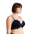 thumbnail image 3 of Curve Muse Women's Underwire Plus Size Push Up Add 1 and a Half Cup Lace Bras-2PK-Black/Blue,White/Yell-32D, 3 of 6