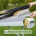 thumbnail image 6 of Black White Marble Gold Wave Pattern Square Fitted Tablecloth with Elastic Edge,Square Table Cover,Washable Elastic Table Cover for Home Kitchen Party Decor 36"x36", 6 of 6