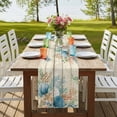 thumbnail image 4 of Table Runners 108 Inches Long Dress Scarves, Beige Beach Coastal Farmhouse Coffee/Dining/Kitchen Table Runner for Living Room, Summer Nautical Coral Shell Botanical Vintage 13x108 Inch, 4 of 9