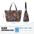 thumbnail image 5 of KLL Vintage Floral Print Large Beach Tote Bag Women Waterproof Sandproof Zipper Beach Tote Bag for Pool Gym Grocery Travel with Wet Pocket, 5 of 7