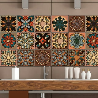 Moroccan Tiles Stickers - Set of 4 tiles - Tile Decals Art for Walls K –  RoyalWallSkins