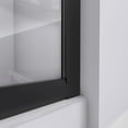 thumbnail image 5 of Prime 36 Inch x 76-3/4 Inch Semi Frameless Frosted Glass Sliding Shower Enclosure in Chrome with White Base and Backwalls, 5 of 11