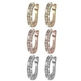 thumbnail image 2 of Chmadoxn 925 Hoop Earrings for Women Silver Women Hoop Earrings Set with GH Created Moissanite, 2 of 6