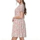 thumbnail image 2 of Balery Floral Retro Style Vestidos sueltos de manga corta para mujer, vestidos de verano 2025, vestidos casuales de corte A con vuelo., 2 of 6