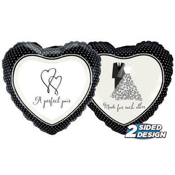 LOONBALLOON Anniversary Balloons, 18″ A PERFECT PAIR