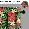 thumbnail image 5 of Kitchen Curtains 24 Inch Short - 3 Panel Set, Rod Pocket Window Curtain with Tropical Leaf Botanical Print, 100% Polyester for Farmhouse, Cafe, Kitchen, Bedroom, Easy Wash, 5 of 6