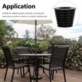 thumbnail image 3 of LEORX 1 Set Umbrella Hole Wedge Black Rubber Protective Cap for Patio Table Umbrella, 3 of 5