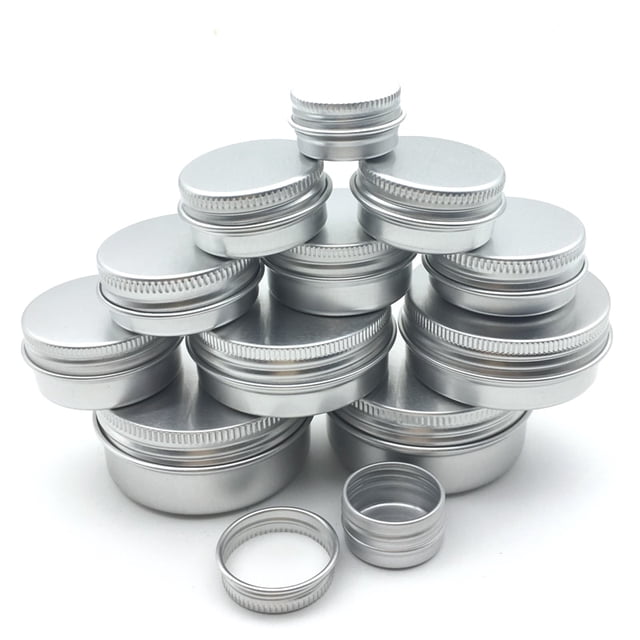 100 Uds envase cosmético 5/10/20/30/50/tarro de aluminio con tapa crema para ojos acondicionador para el cabello tarro de lata bote de Metal cosmético Adepaton 2030512-5