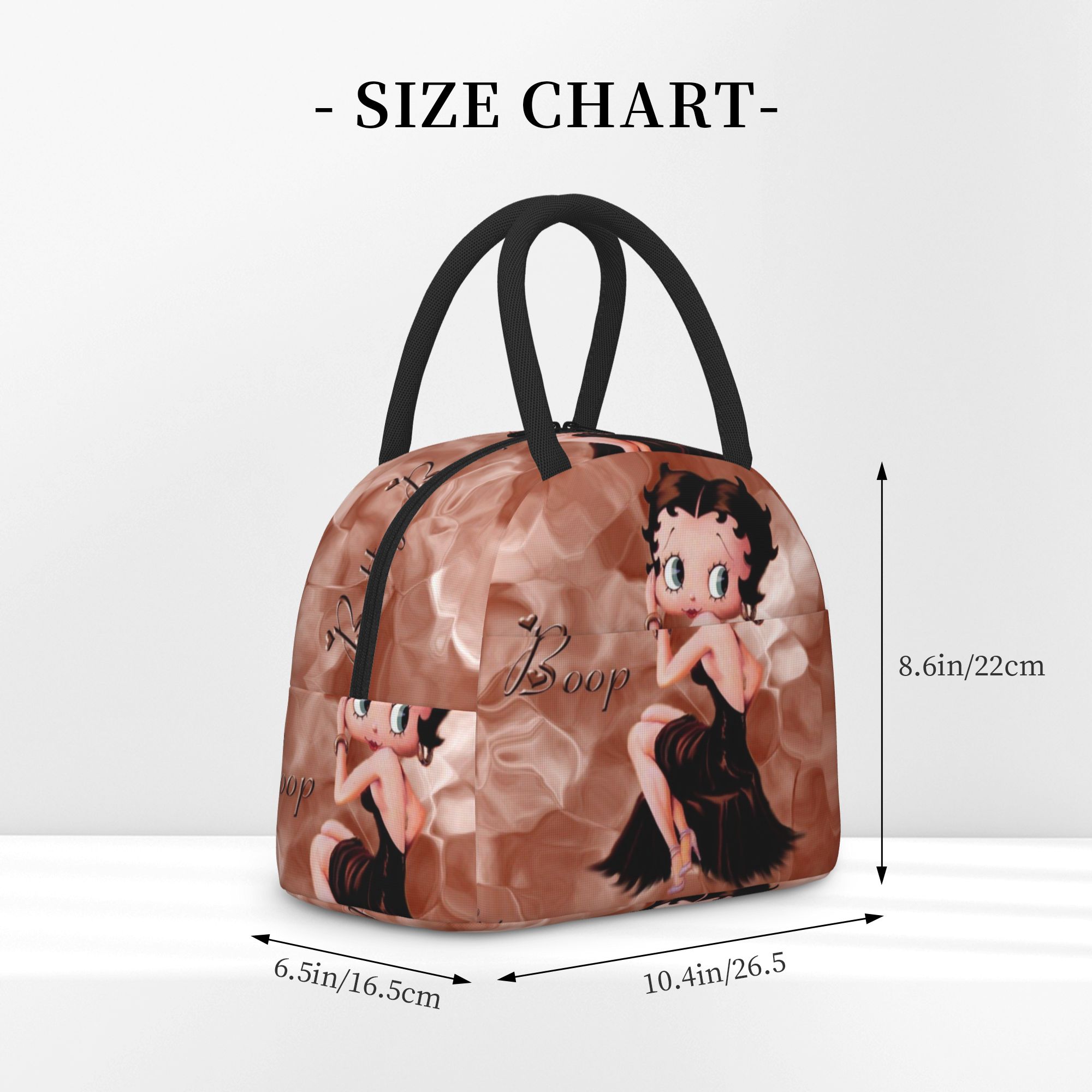 Betty Boop Lunch Bag For Women Men, Cartoon Lunch Box, Large Capacity Reusable Tote Bags For Work Picnic Travel