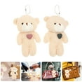 thumbnail image 3 of KAKOWELY 2 llaveros de oso de peluche con colgante, llavero de animales de peluche, dije para bolso., 3 of 3