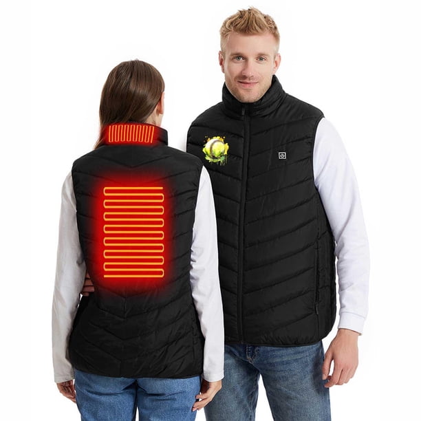 Chaquetas y abrigos casuales sin mangas y sin capucha, de talla grande, para hombre y mujer. 2 chaquetas térmicas de invierno para mujer.