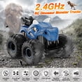 thumbnail image 5 of Remote Control Monster Truck for Kids, 2.4GHz RC Car with 360° Stunts, Spray Mist, LED Lights & Sounds, All Terrain Off-Road Vehicle, Birthday Gift for Boys & Girls Ages 3+（blue）, 5 of 6