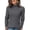 120#Dark Gray, variant on Women's Casual Turtleneck Sweaters Cable Knit Fall Long Sleeve Slim Fit Pullover Tops XL